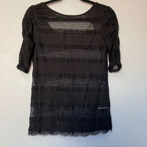 Lily White Black Lace Top